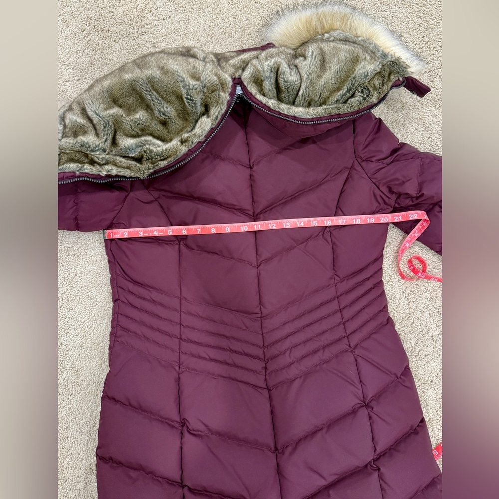 Pajar Maroon Burgundy Down Puffer Coat with Faux Fur Trim - Picture 16 of 16